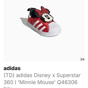 Adidas Disney Red and White Sneakers with Classic Design